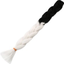 Afrika Örgülük Sentetik Ombreli 100 Gr. / Siyah / Beyaz