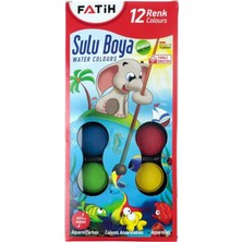 Fatih Sulu Boya 12 Renk Çocuklar İçin Ergonomik ve Yıkanabilir Boya Seti