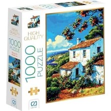 Teknocan Marketing Beyaz Ev 1000 Parça 2,2mm Kalınlık 48X68CM Profesyonel Hobi Puzzle Yapboz Serisi