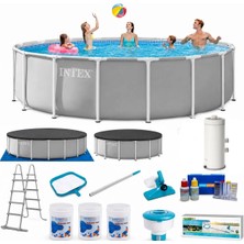 Intex 26726 457X122CM Premium Prefabrik Havuz Seti + Delux Bakım Setli Full Set
