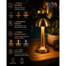 Cata Lizbon 3 Işık Renkli Şarjlı Dim Edilebilir Masa Lambası CT-8429