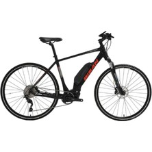 Bisan E - Trekking - 28 Jant 19'' 48CM (M - L) Kadro Elektrikli Trekking Bisiklet - Siyah Kırmızı