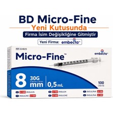 Embecta Micro-Fine U-100 0,5 ml 30G 8 mm Insülin Enjektörü (100 Adet)