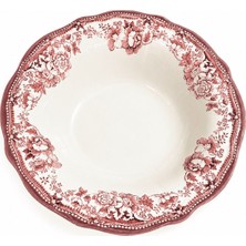 Porser Porselen Velour Maroon Fulya Bowl Kase 26CM Tekli