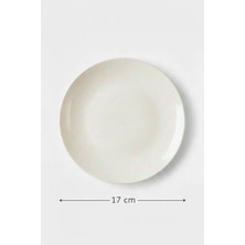 12'li Valencia Düz Tabak 17CM Krem Rinart