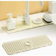 Ett Mutfak Banyo Lavabo Kenarı Silikon Mat Gri