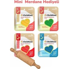 ChildGen Doğal Oyun Hamuru Mini Merdane 4'lü Set 4 x 125 gr Vakumlu Kartuş Paket - Ecopack-Refill