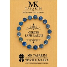 MK Tasarım Gerçek Lapis Lazuli Bileklik MK.7000.848- Rahatlık-Dinginlik-Enerji- Stres Bilekliği