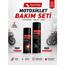 Petrol Ofisi Motosiklet Zincir Bakım Seti 2'li - Zincir Yağlayıcı ve Zincir Temizleyici