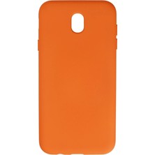 Aletools   Samsung Galaxy J7 Pro / J730 Kılıf Nano Içi Kadife Silikon - Turuncu