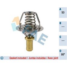 FAE Termostat 86 R19 Clıo I 90>98 Express 95>97 Solenza 1.4 E6J E7J