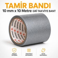 Nzb Tamir Izolasyon Bandı 10 mm x 10 Metre Gri Genel Duct Tape Su Geçirmez Sızdırmazlık Takviye Bantları