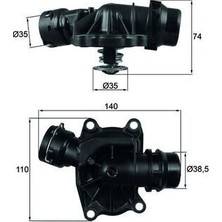 Mahle Termostat 88 C Bmw M57 E46 E39 E38 E53 . Land Rover Range Rover Iıı 306D1 L322