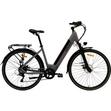 Bisan Moon S - 28'' Jant 47 cm (M) Kadro Elektrikli Bisiklet - Metalik Gri Siyah