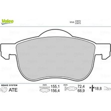 Valeo Ön Balata Volvo S60 00-10 S80 98-06 V70 97-07 XC70 00-07 S70 97-00