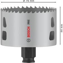 1 x Pro Multi Material Power Change Plus Hole Testere (Softwood, Drywall, Ø 76 Mm, Professional Accessory Rotary Drill/drivers)