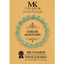 Mk Tasarım Gerçek Aventurin Bileklik MK.7000.849- Rahatlık-Dinginlik-Enerji- Stres Bilekliği
