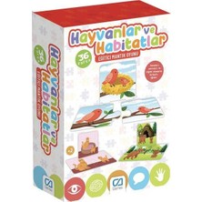 Ca Games Eğitici ve Öğretici Hayvanlar ve Habitatlar 39 Parça Mantık Oyunu
