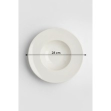6'lı Valencia Makarna Tabağı 28CM Krem Rinart