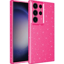Zore Galaxy S24 Ultra Kılıf Kamera Korumalı Simli Silikon Üstün Koruma Kcak