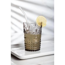 Universal Akrilik Füme Tekli Kısa Bardak & Su Meşrubat Kahve Yanı Bardağı 400 ml ( Cam Değildir )