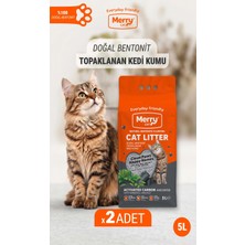 Merry Grey Aktif Karbonlu Kedi Kumu 5 L -2 Adet
