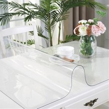Crystal Şeffaf Pvc 1.3mm Masa Örtüsü | Masa Pedi | Koruyucu Mika | Asetat Masa Örtüsü Çalışma Masası Örtüs