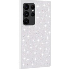 Zore Galaxy S24 Ultra Kılıf Simli Pırlanta Taşlı Kamera Yükseltili Silikon Kcak