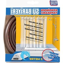 Die Grup 2 Metre Uzunlu Su Kesici Bariyer, Kahverengi, Duş ve Mutfak Için