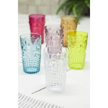 Universal Akrilik Renkli 6'lı Uzun Bardak & Su Meşrubat Bardağı 750 ml ( Büyük Boy & Cam Değildir )