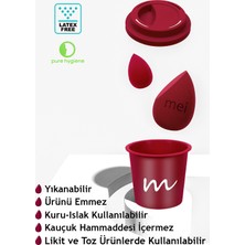 Mei Makyaj Süngeri Fondöten Emmeyen Sponge Coffee Cup Hijyenik Merlot Pro 1 Mini