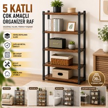 Dehalimited 5 Katlı Masa Üstü Organizer Raf Çok Amaçlı Düzenleyici Mutfak Baharat Rafı Banyo Kozmetik Organizeri Çalışma Masası Rafı Tezgah Üstü Düzenleyici