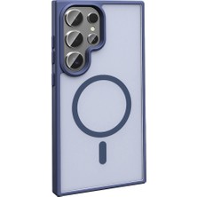 Zore Galaxy S25 Ultra Kılıf Magsafe Destekli Kamera Yükseltili Silikon Mat Parmak Izi Tutmayan Kcak