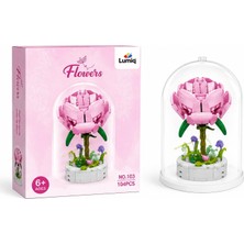 Lumiq Toys Eğitici Gül Fanus LEGO Seti 104 Pcs