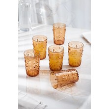 Universal Akrilik Bal 6'lı Kısa Bardak & Su Meşrubat Kahve Yanı Bardağı 400 ml ( Cam Değildir )