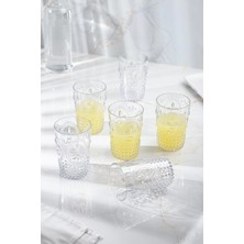 Universal Akrilik Şeffaf 6'lı Kısa Bardak & Su Meşrubat Kahve Yanı Bardağı 400 ml ( Cam Değildir )