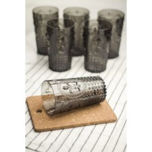Universal Akrilik Füme 6'lı Uzun Bardak & Su Meşrubat Bardağı 750 ml ( Büyük Boy & Cam Değildir )