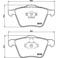 Valeo Ön Balata Volvo XC90 2.5t 02 > D5 02 > T6 02 >d5 V8 05 > D5 09 > 3.2 06 >