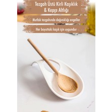 Universal Akrilik Beyaz Tezgah Üstü Kirli Kaşıklık & Kepçe Altlığı
