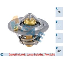 FAE Termostat 82 C Tek Ford Fiesta-Focus-Mondeo 95> 1.25-1.4-1.6 Benzinli