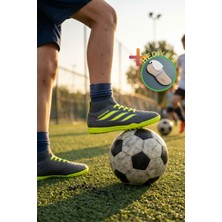 Nespa Çoraplı Erkek Halı Saha Kramponu - Kaymaz Tabanlı Bilekli Futbol Ayakkabısı + çorap hediye