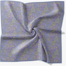 Silk Home Soft Eşarp Geometrik Bebe Mavisi