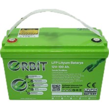 Orbit 12V 100AH Kasa Tipi Lityum Akü Lifepo4 Batarya - Abs Kasa
