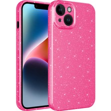 Yıldız Store iPhone 14 Kılıf Kamera Korumalı Simli Silikon Üstün Koruma Ydst