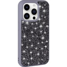 Gns Store iPhone 14 Pro Max Kılıf Simli Pırlanta Taşlı Kamera Yükseltili Silikon Gnst