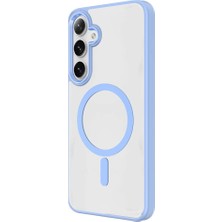 Gns Store Galaxy S24 Kılıf Magsafe Şeffaf Arka Yüz Kamera Yükseltili Silikon Gnst