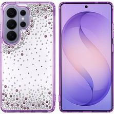 Yıldız Store Galaxy S26 Ultra Kılıf Kamera Yükseltili Simli Damla Taşlı Silikon Ydst