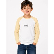 Organickid Gamer Çocuk Reglan Uzun Kollu Sarı T-Shirt