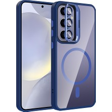 Gns Store Galaxy S25 Plus Kılıf Kamera Standlı Magsafe Destekli Şeffaf Arka Yüz Silikon Gnst