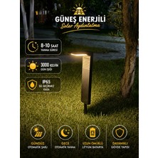 Repplam ACK 10W Solar LED Bahçe Armatür Kazıklı 3000K Günışığı Dış Mekan Aydınlatma Güneş Enerjili